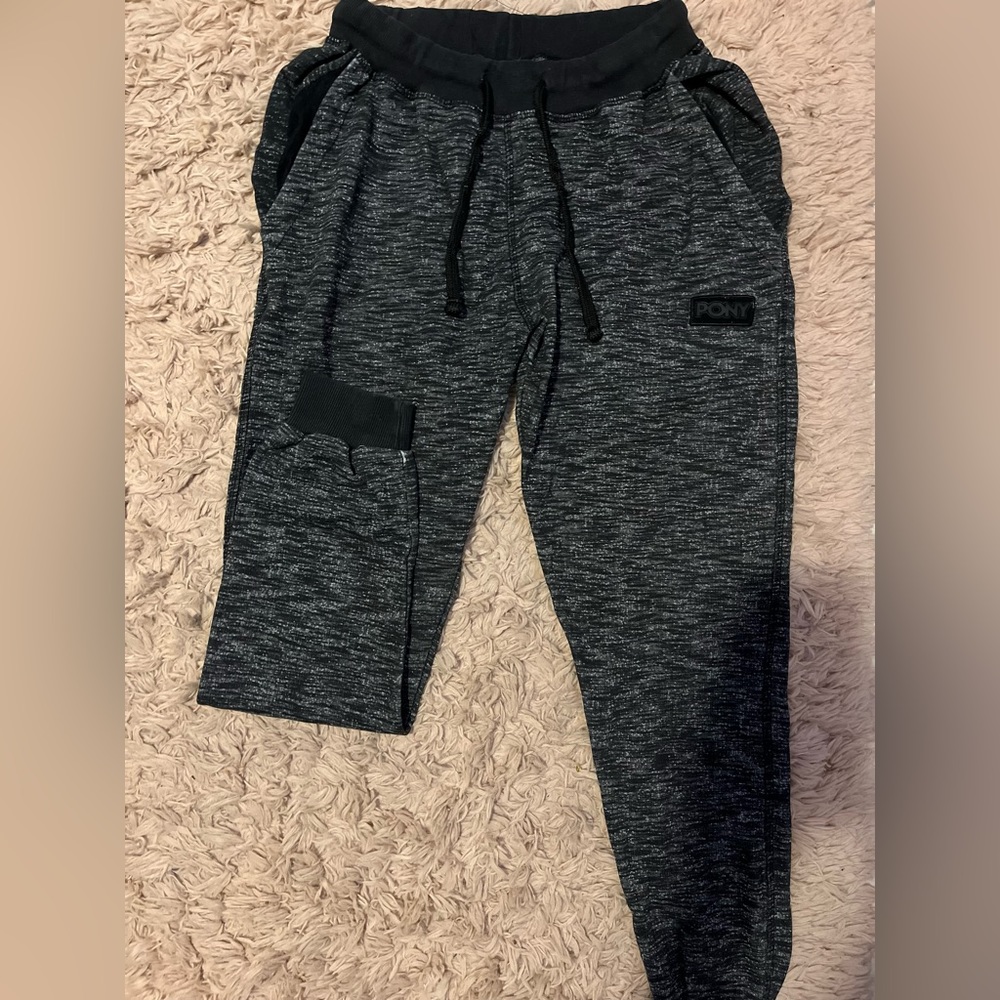 Black and grey joggers